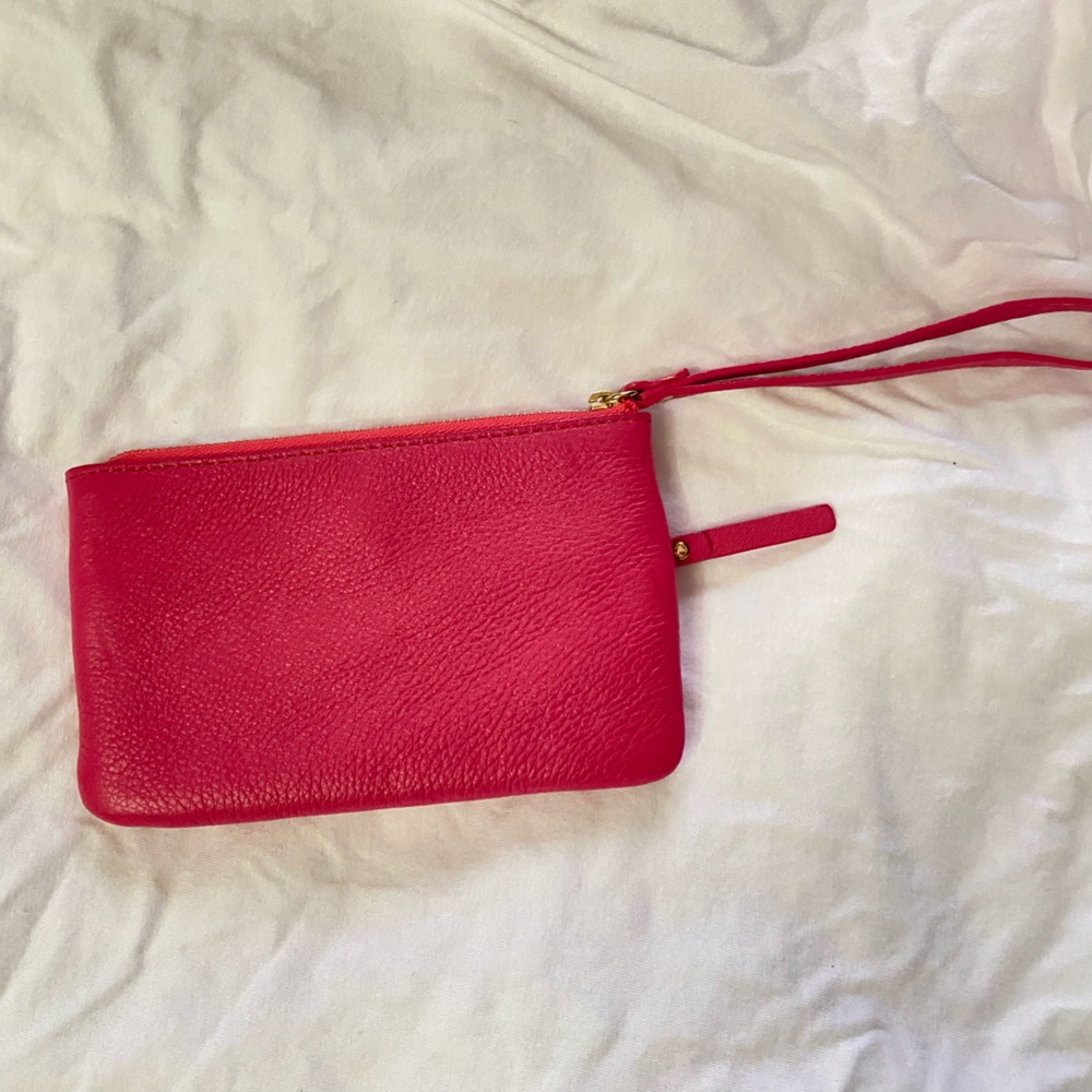 Kate Spade bright pink magenta leather wristlet - Picture 5 of 5